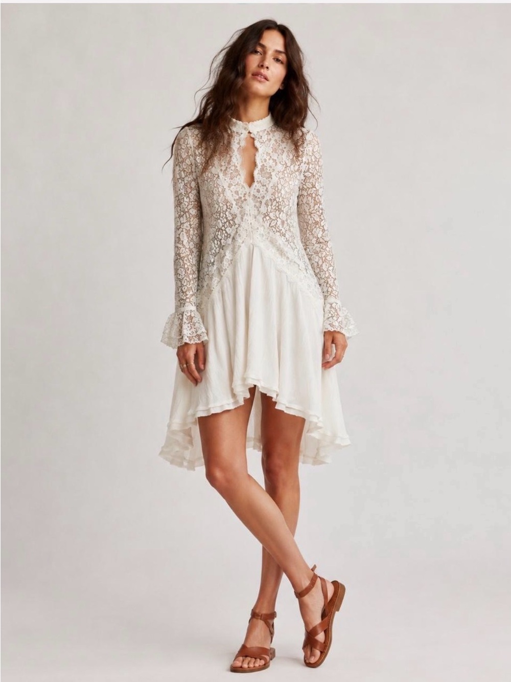 Free People Lace High-Low Tunic Dress – Size Small